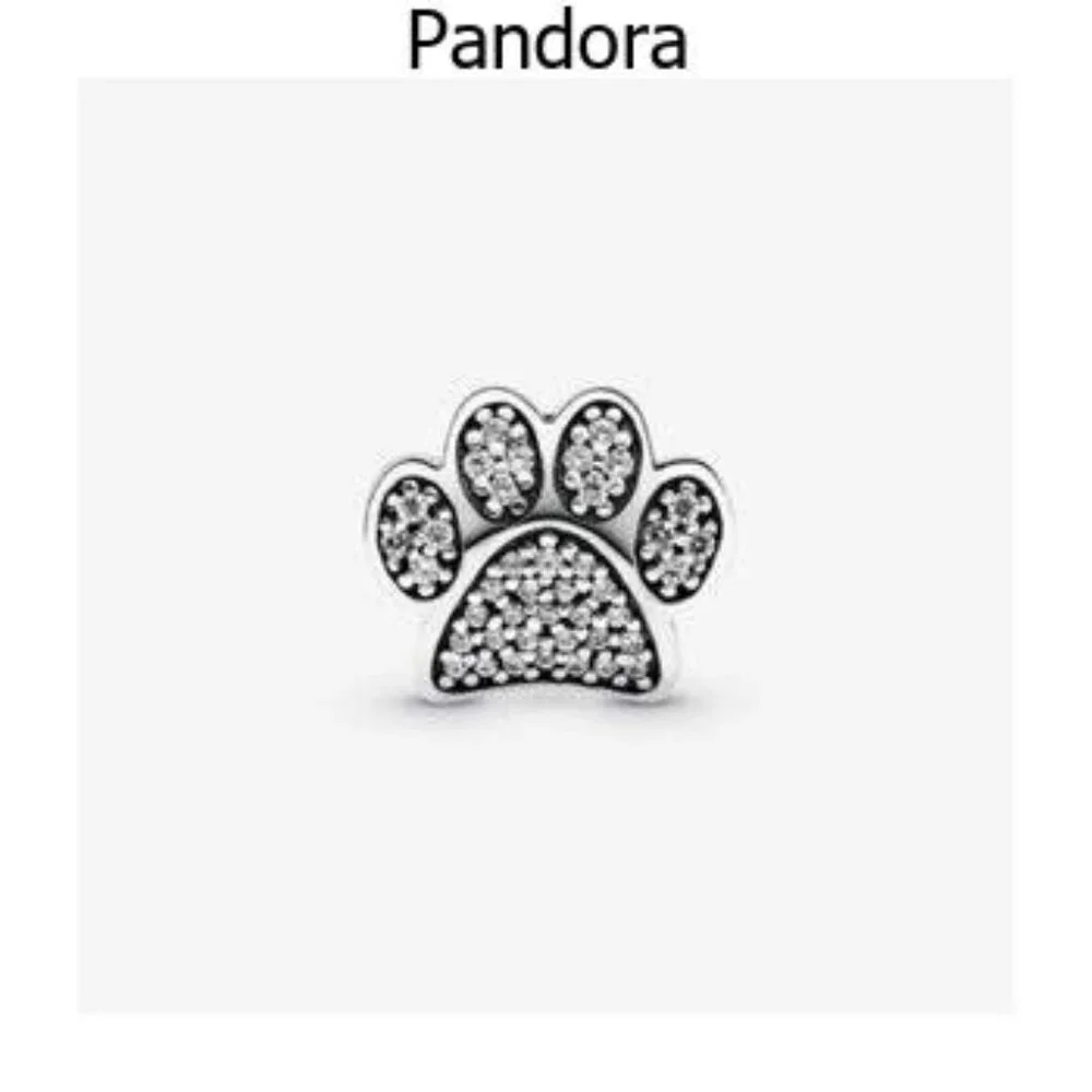 Pandora Sparkling Paw Print Charm